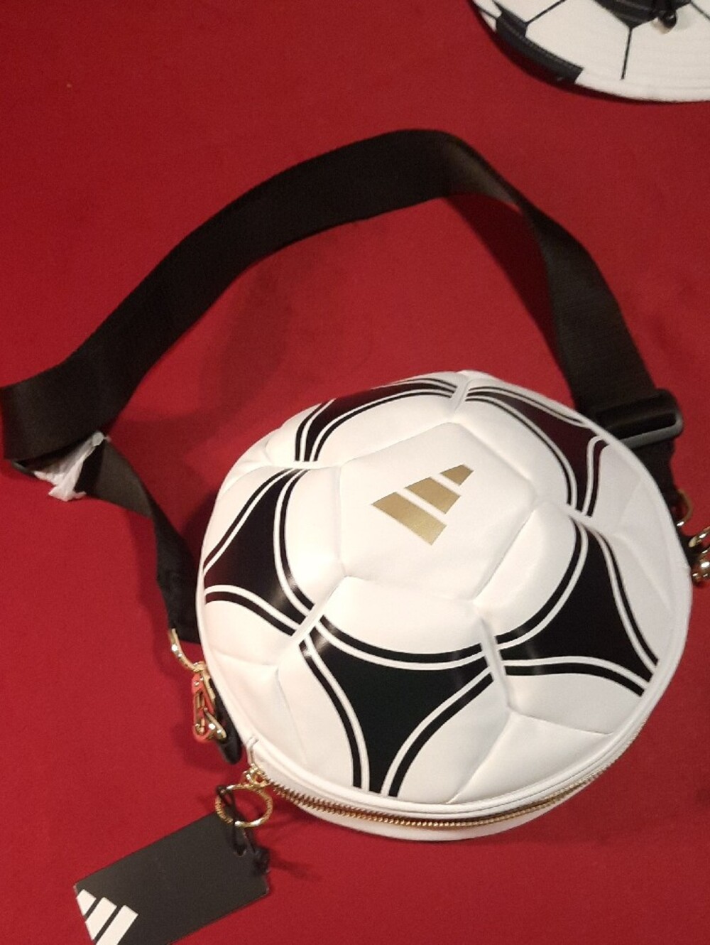 adidas White & Black Soccer Ball Crossbody Purse - Picture 6 of 7